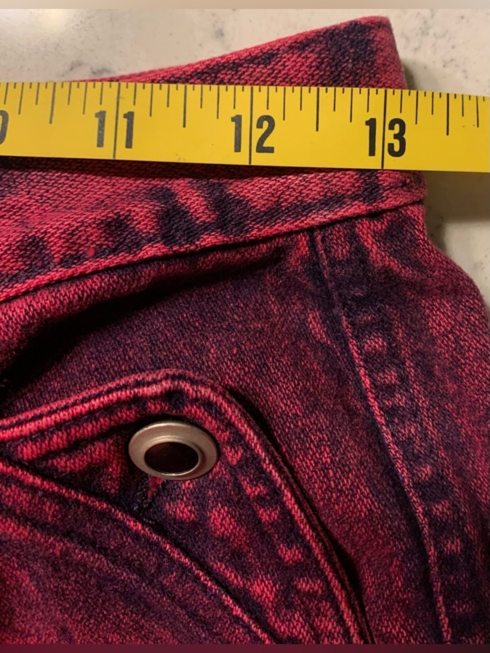 Wrangler Vintage Red Acid Wash Cotton High Rise Western Jeans 80’s-90’s - Picture 6 of 8